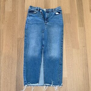 Reformation Indigo Denim Midi Skirt